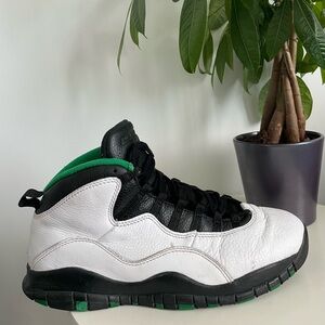 Men Size 11.5 Nike Air Jordan 10 Retro Seattle Green White 310805-137 2019